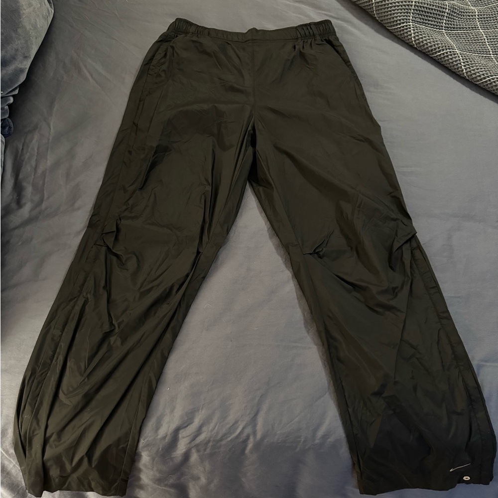 Nike Golf Clima-Fit Black Men’s L Elastic Drawstring Waist Pants Zip Snap Ankle